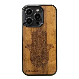 drewniane-etui-bewood-iphone-14-pro-hamsa-imbuia