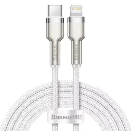 kabel-usb-c-do-lightning-baseus-cafule-pd-20w-2m-bialy