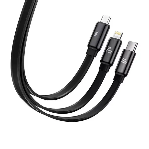 kabel-usb-c-baseus-traction-3w1-usb-c-lightning-micro-100w-1-7m-stan-nowy-dlugosc-kabla-0-m