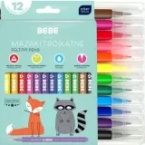 interdruk-bebe-mazaki-trojkatne-12-kolorow-stan-nowy