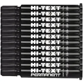 hi-text-marker-permanentny-okragly-czarny-12-sztuk