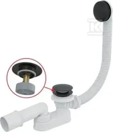 syfon-wannowy-clik-clak-czarny-mat