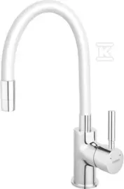 bateria-zlewozmywakowa-zumba-biala-elastyczna-wylewka-chrom