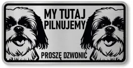 tabliczka-ostrzegawcza-uwaga-pies-shih-tzu-2-psy