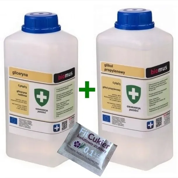 Biomus GLICERYNA roślinna 1kg GLIKOL propylenowy 1