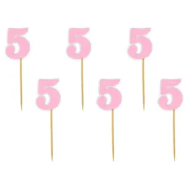 pikery-akrylowe-liczba-5-rozowy-pastelowy-6-szt