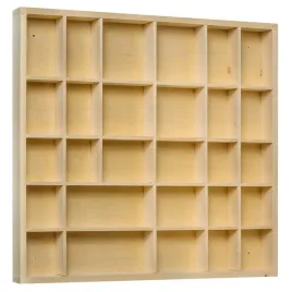 polka-na-drobiazgi-organizer-drewniany-figurki-samochodziki-28-przegrodek