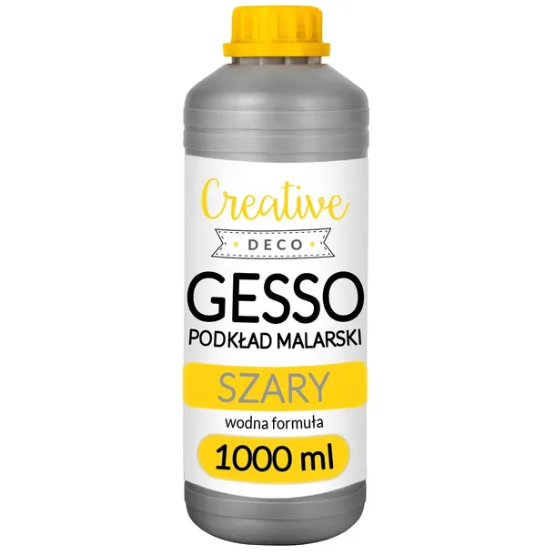 Gesso akrylowe szare podkład malarski grunt primer do farb malowania 1L