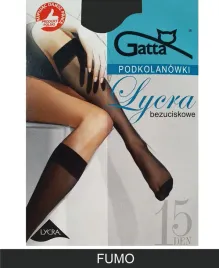 gatta-semi-matt-lycra-knee-socks-15den-00-uni-fumo