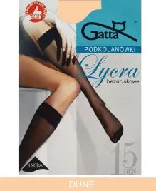 gatta-semi-matt-lycra-knee-socks-15den-00-uni-dune