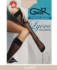 gatta-semi-matt-lycra-knee-socks-15den-00-uni-claro