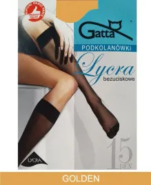 gatta-semi-matt-lycra-knee-socks-15den-00-uni-golden