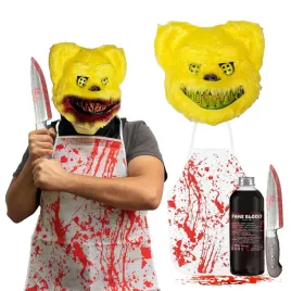 przebranie-na-halloween-straszny-kostium-stroj-niedzwiedz-maska-krew-noz