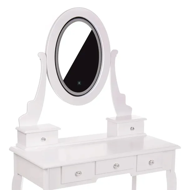 toaletka-biala-kari-lustro-led-taboret-stan-nowy