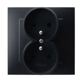 szafir-gniazdo-podwojne-z-uziemieniem-kompletne-z-ramka-gp-2zz-33-czarny