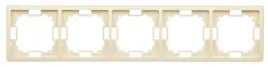 simon-basic-ramka-5-krotna-standard-uniwersal-pion-poziom-bez-ecru-bmr5-12