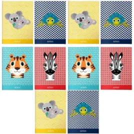 herlitz-cute-animals-zeszyt-kratka-a5-mix-32-kartki-zestaw-10-sztuk