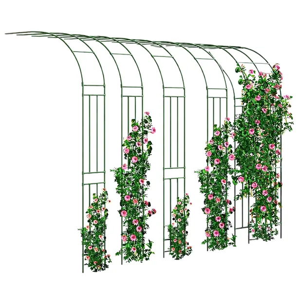 Duża Pergola Ogrodowa na Kwiaty Łukowa Róże Pnącza Bluszcz Metalowa 240 cm