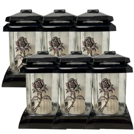 znicz-lampion-kapliczka-mala-srebrna-roza-6-sztuk