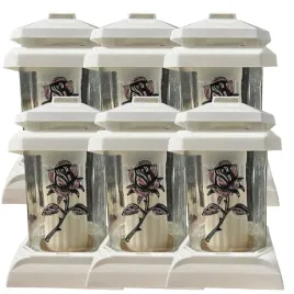 znicz-lampion-kapliczka-mala-biala-srebrna-roza-6-sztuk