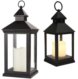 lampka-latarnia-led-czarna-do-domu-ogrodu-plomien