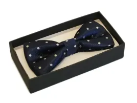elegancka-mucha-meska-granatowa-w-biale-kropki