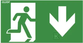 piktogram-27-125x250-chlopek-w-drzwiach-strzalka-dol-logo-awex-iso7010-nr