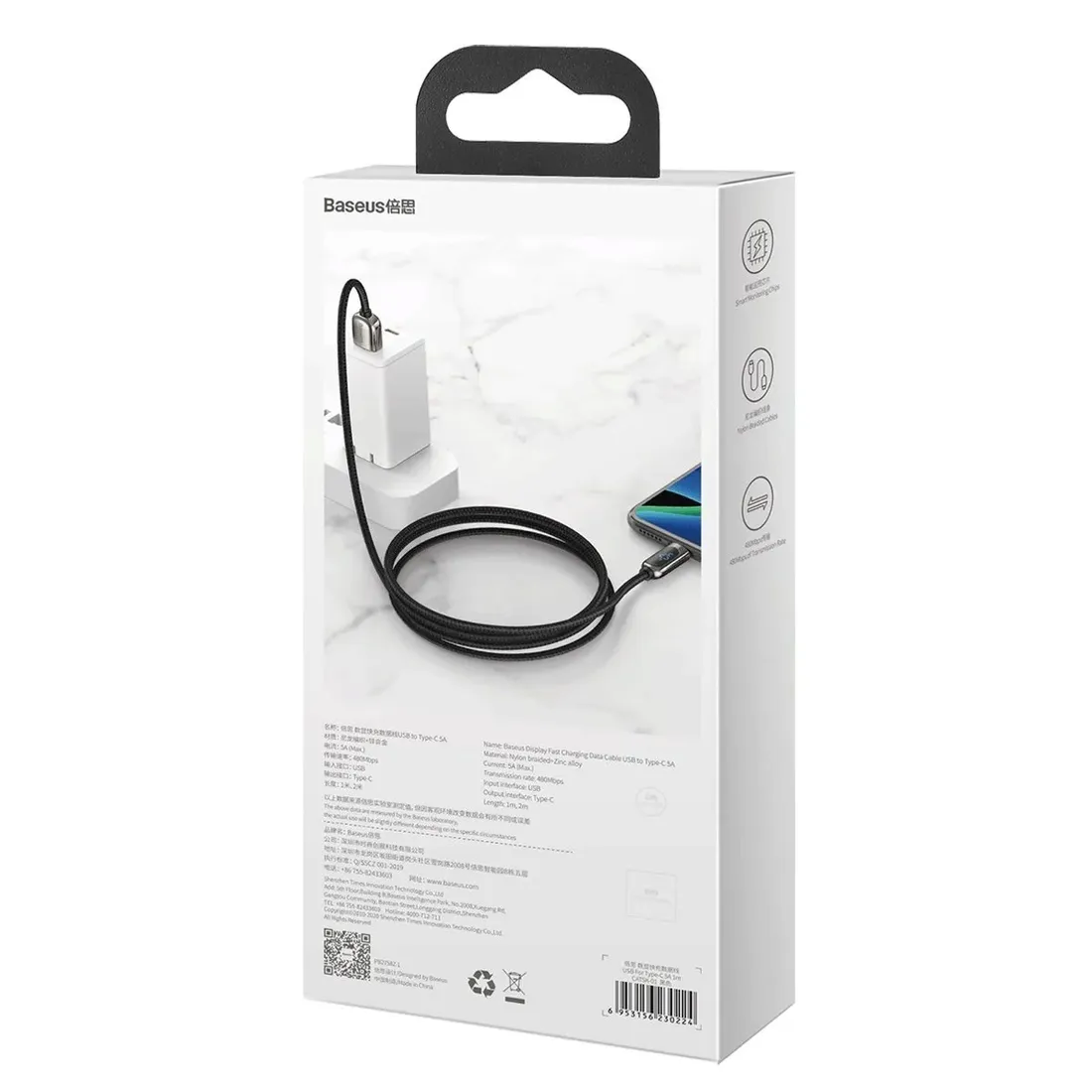 kabel-usb-do-usb-c-baseus-display-5a-40w-2m-czarny