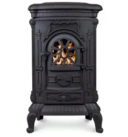 polski-zdobiony-piec-wolnostojacy-zeliwny-kominek-koza-ingrid-eko-czarny