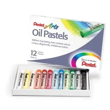pastele-olejne-12-pentel-stan-nowy