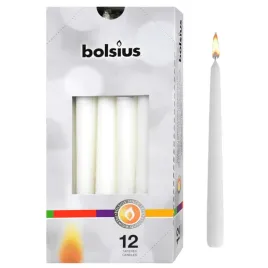 bolsius-biala-swieca-stolowa-stozek-szpica-75h-245cm-12-sztuk