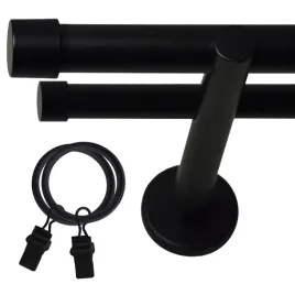 karnisz-podwojny-460cm-gruba-rurka-25-19mm-czarny-bialy-wybor-zakonczenia