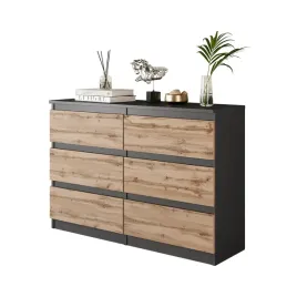 komoda-100-cm-antracyt-dab-wotan-6-szuflad-salon-sypialnia