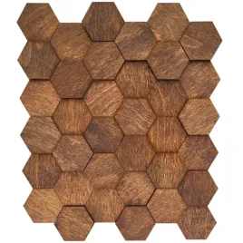 panel-dekor-mozaika-drewniany-heksagon-palisander-lamele-drewniane-scienne