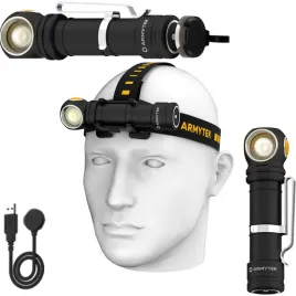 Zdjęcie produktu MOCNA CZOŁÓWKA AKUMULATOROWA LATARKA CZOŁOWA NA GŁOWĘ LAMPA LED 3720LM USB