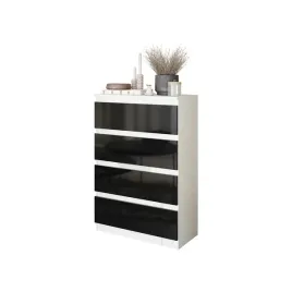 komoda-4-szuflady-bialy-mat-czarny-polysk-do-salonu-sypialni-wysoka-92-cm
