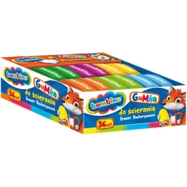 bambino-gumki-do-scierania-kolorowe-36-sztuk