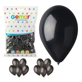 gemar-balony-metaliczne-czarne-26cm-100-sztuk