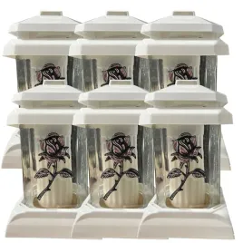 znicz-lampion-kapliczka-mala-biala-srebrna-roza-6-sztuk