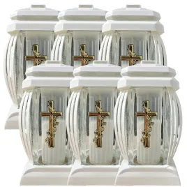 znicz-lampion-kapliczka-duza-biala-zloty-krzyz-6-sztuk