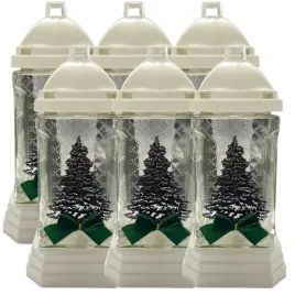 znicz-swiateczny-prato-bialy-choinka-z-welurowa-kokardka-5-sztuk