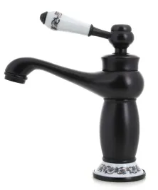 bateria-umywalkowa-stojaca-czarna-styl-dworkowy