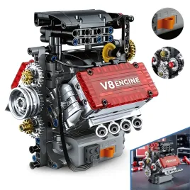 v8-zestaw-modelowy-silnika-mini-v8-ktore-dzialaja-klocki-konstrukcyjne