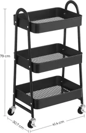 songmics-wozek-regal-z-3-poziomami-czarny-30x41x79