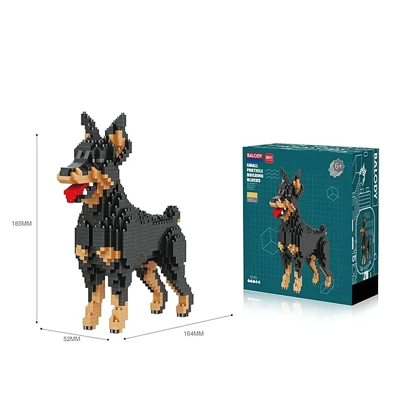 klocki-zestaw-model-psa-doberman-957-elementow-dog
