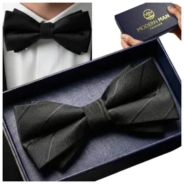 muszka-meska-czarna-do-garnituru-elegancka-podwojna-prazkowana-na-prezent