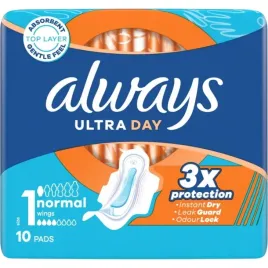always-ultra-day-normal-podpaski-ze-skrzydelkami-10-sztuk