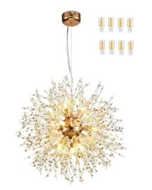 zyrandol-led-krysztalowy-lampa-zlota-dmuchawiec-zarowki-g9-gratis-x8