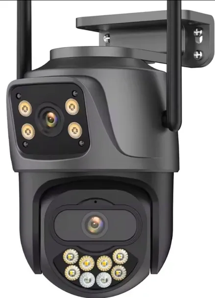 PODWÓJNA KAMERA WIFI 4K 8MPX PTZ Onvif ICSee ZEWNĘTRZNA OBROTOWA ALARM