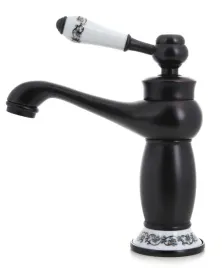 bateria-umywalkowa-stojaca-czarna-styl-dworkowy